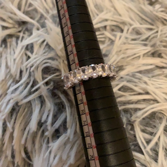 Men’s Zircon Bling Silver cuff ring - Picture 11 of 11